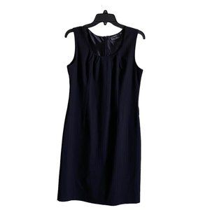 West Side Corporate Class Formal Black Dress Pin Stripes Summer Office | Size S